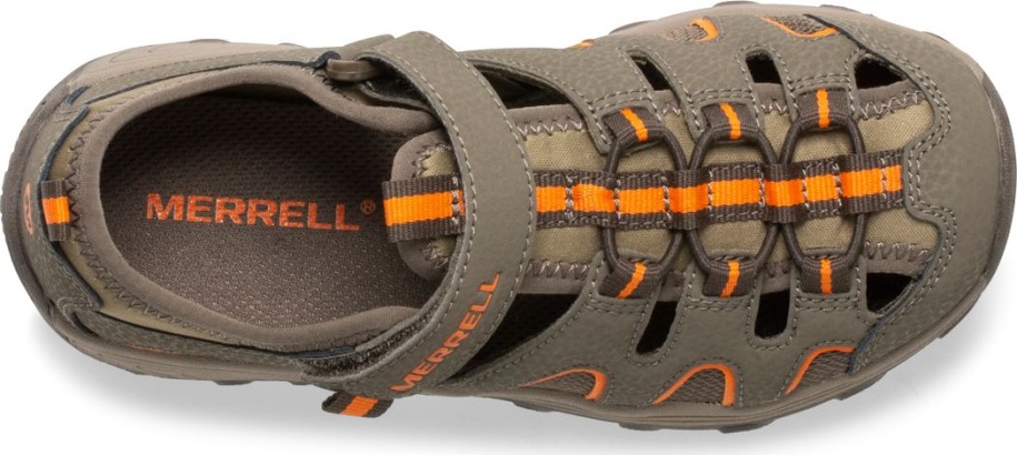 Big Kid's Hydro H2o Hiker Sandal Merrell Gunsmoke Orange