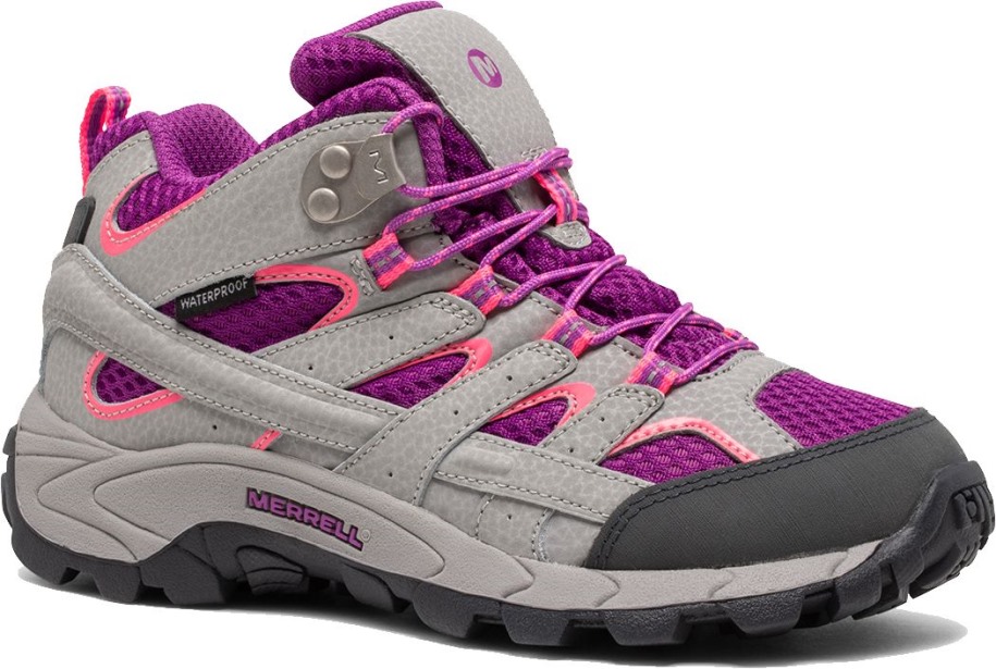 Big Kid's Moab 2 Mid Vanntett Støvel Paloma Berry Merrell
