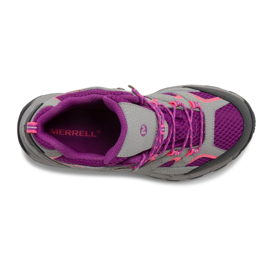 Big Kid's Moab 2 Mid Vanntett Støvel Paloma Berry Merrell