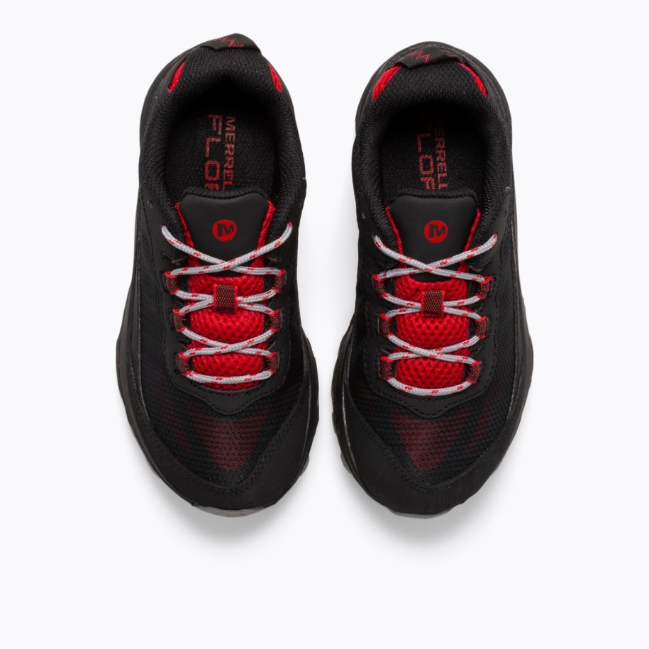 Big Kid's Moab Speed Lav Vanntett Grå Svart Rød Merrell