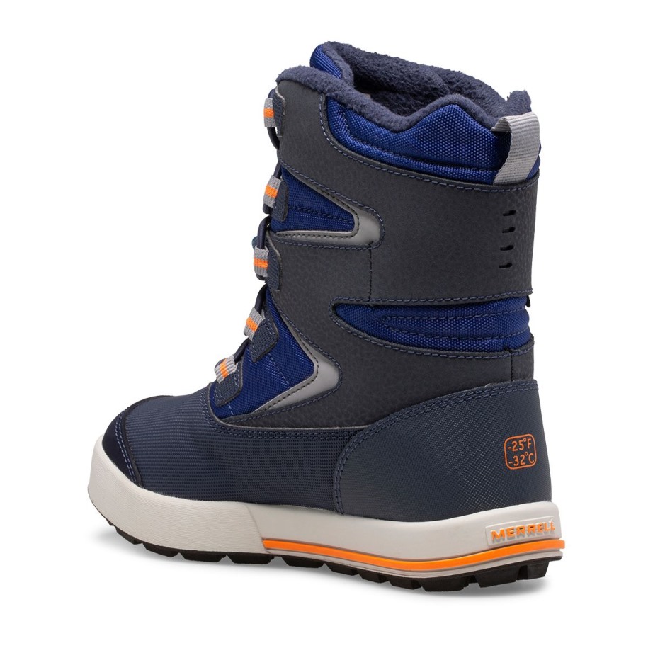 Big Kid's Snow Bank 3.0 Støvel Marine Kobolt Oransje Merrell