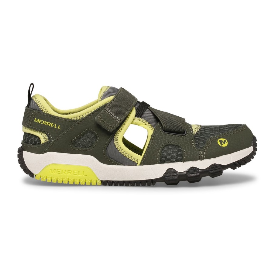 Liten Kid's Hydro Free Roam Monarch Sandal Olive Lime Merrell