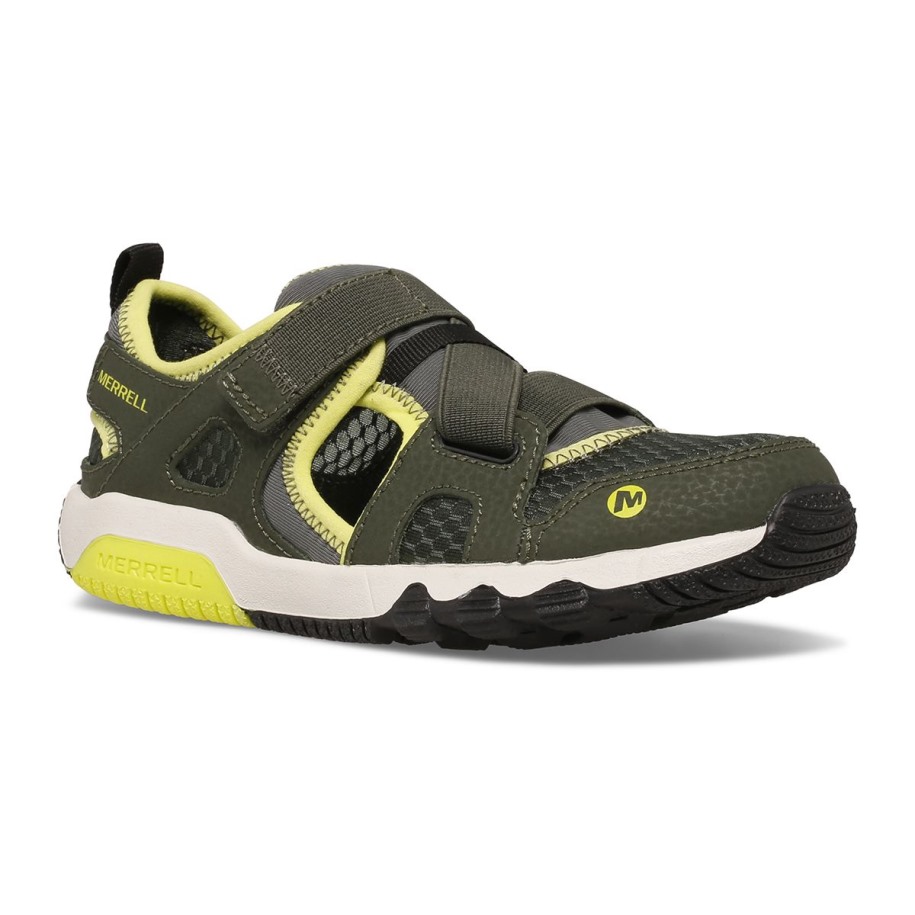 Liten Kid's Hydro Free Roam Monarch Sandal Olive Lime Merrell