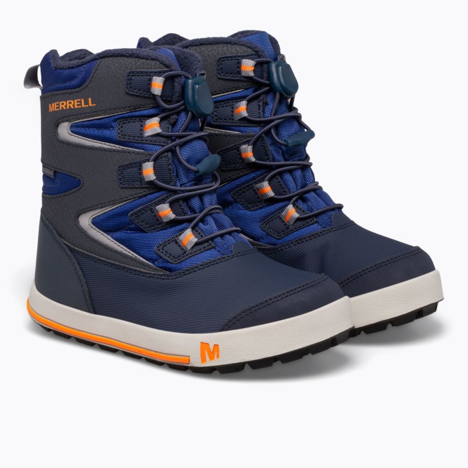 Little Kid's Snow Bank 3.0 Støvel Marine Kobolt Oransje Merrell