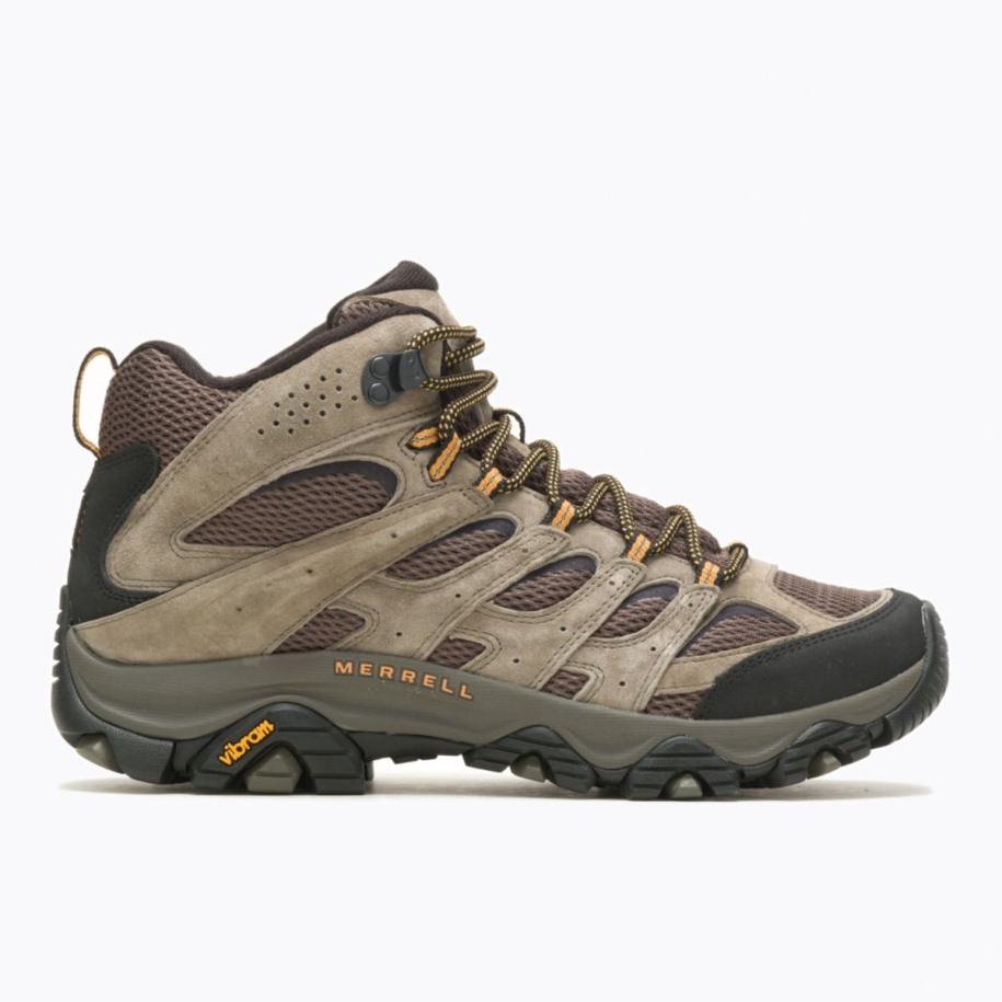 Herre Moab 3 Mid Wide Width Merrell Valnøtt