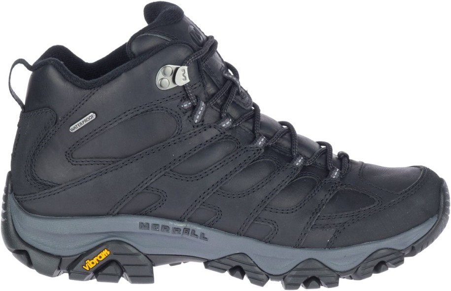 Herre Moab 3 Prime Mid Vanntett Bred Bredde Merrell Svart