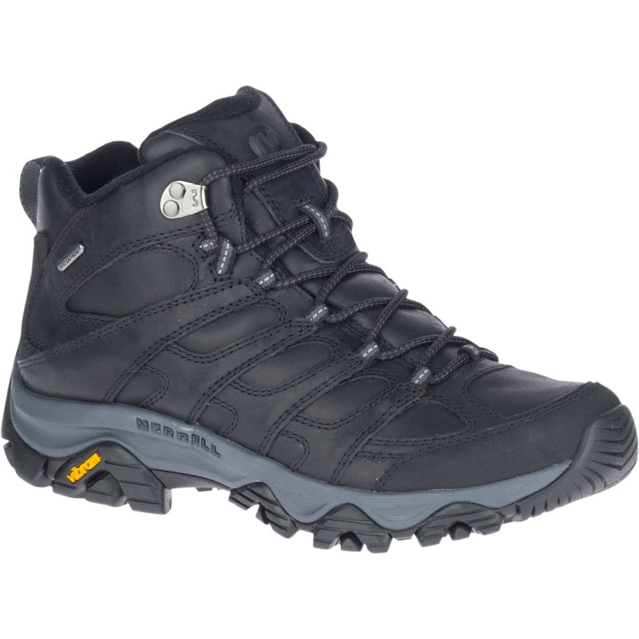 Herre Moab 3 Prime Mid Vanntett Bred Bredde Merrell Svart