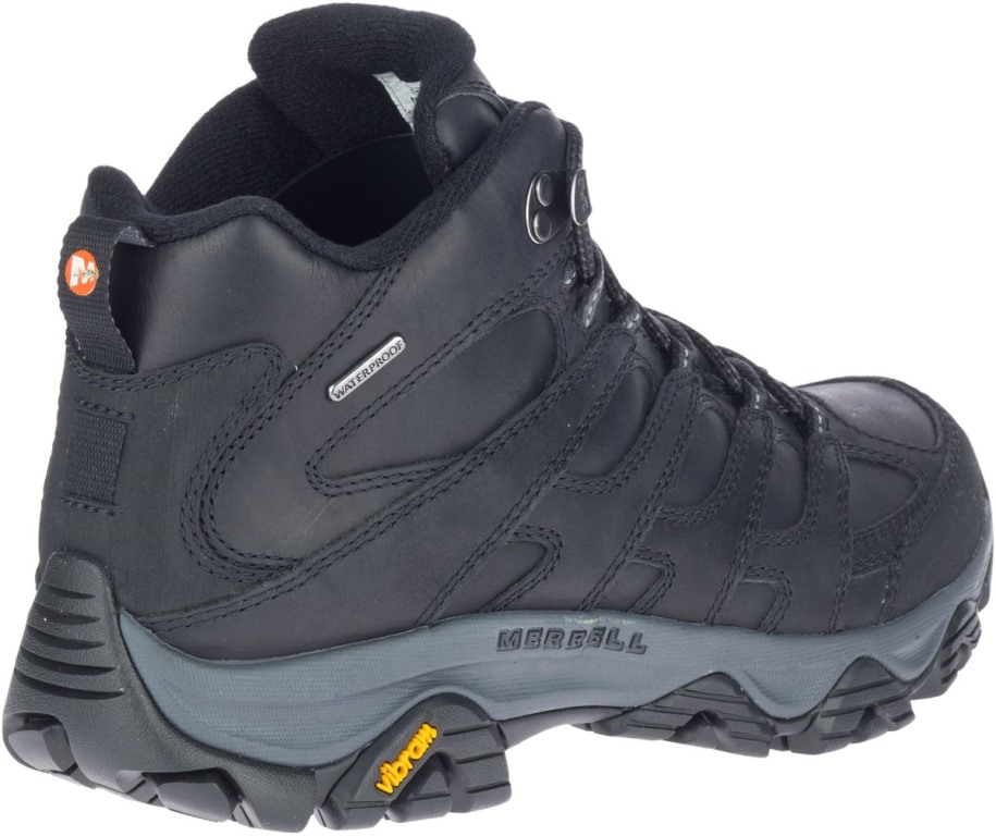 Herre Moab 3 Prime Mid Vanntett Bred Bredde Merrell Svart