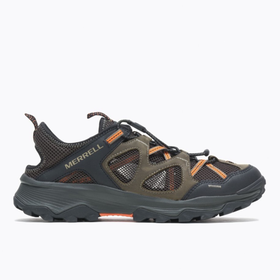 Menns Speed Strike Skinnsil Oliven Merrell