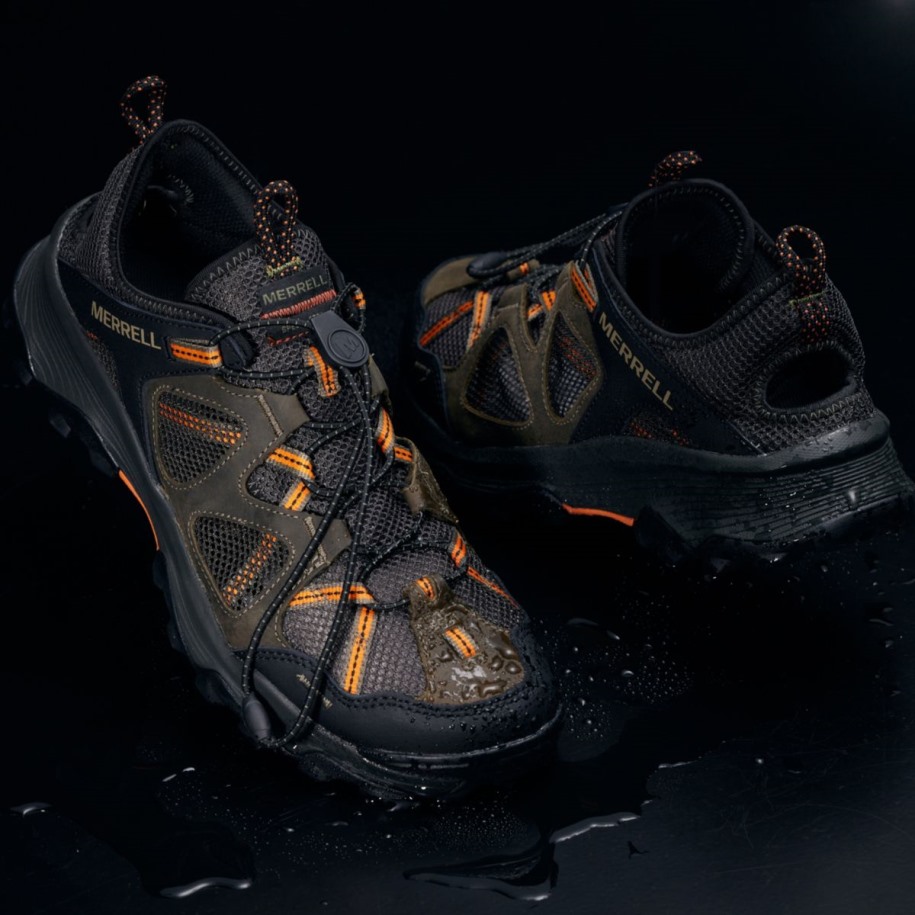 Menns Speed Strike Skinnsil Oliven Merrell