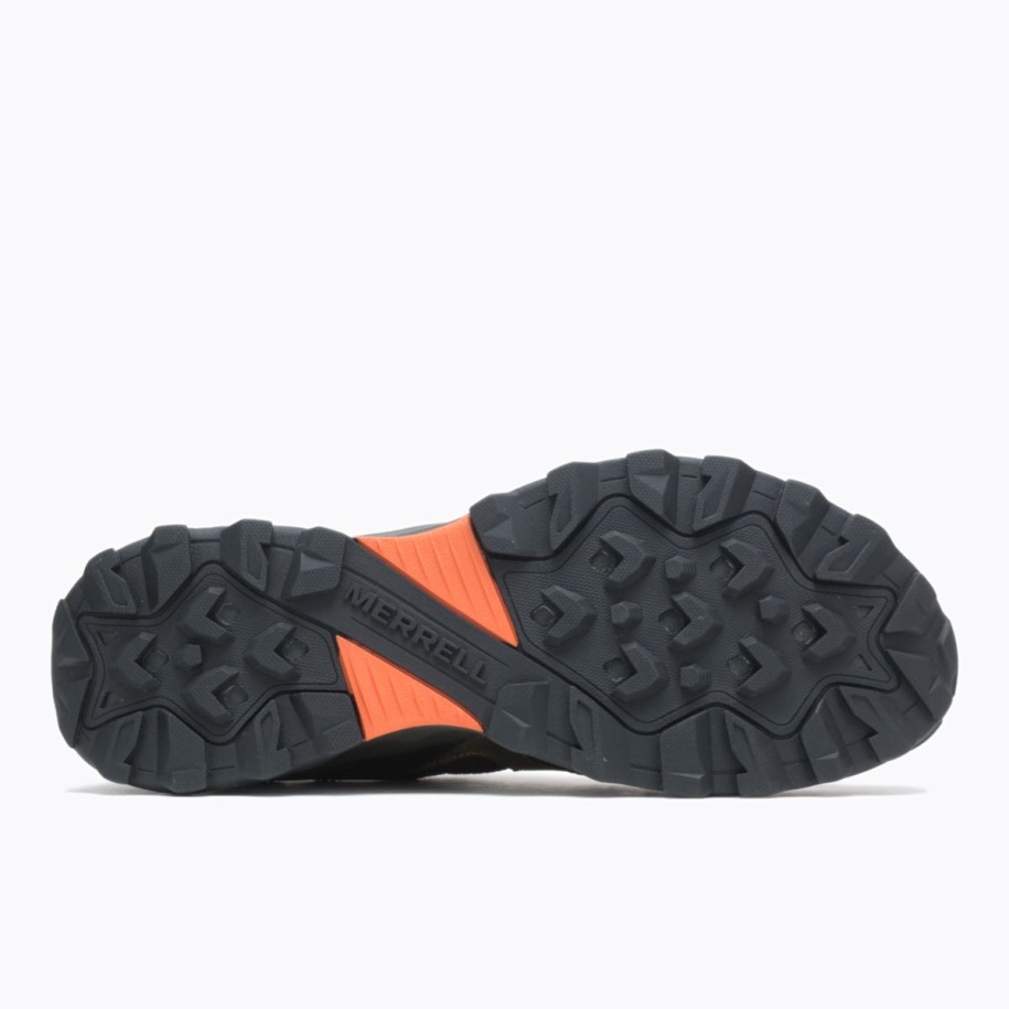 Menns Speed Strike Skinnsil Oliven Merrell