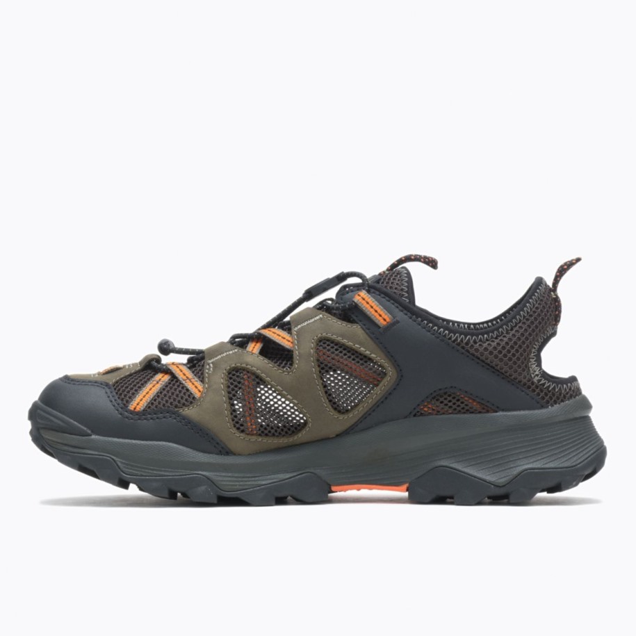 Menns Speed Strike Skinnsil Oliven Merrell
