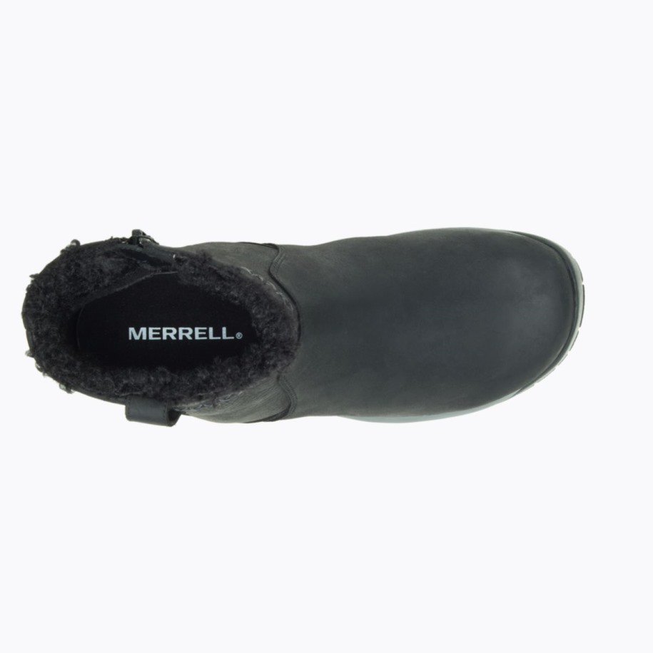 Merrell Svart Kvinners Encore 4 Bløff Glidelås Polar Vanntett Bred Bredde