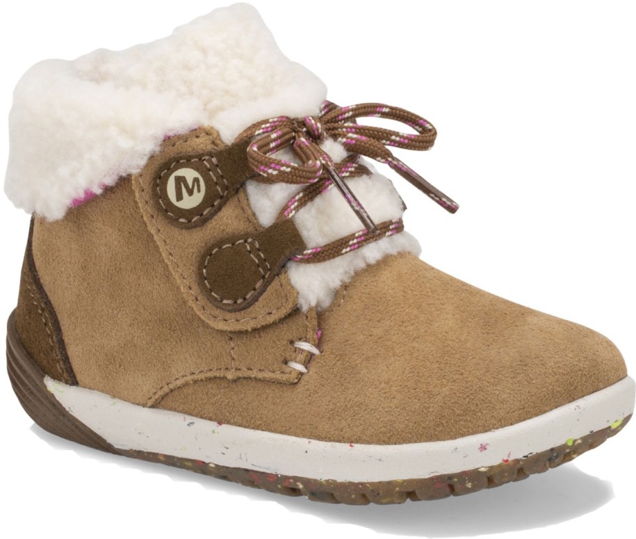 Merrell Kastanje Semsket Liten Kid's Bare Steps® Cocoa Jr. Støvel