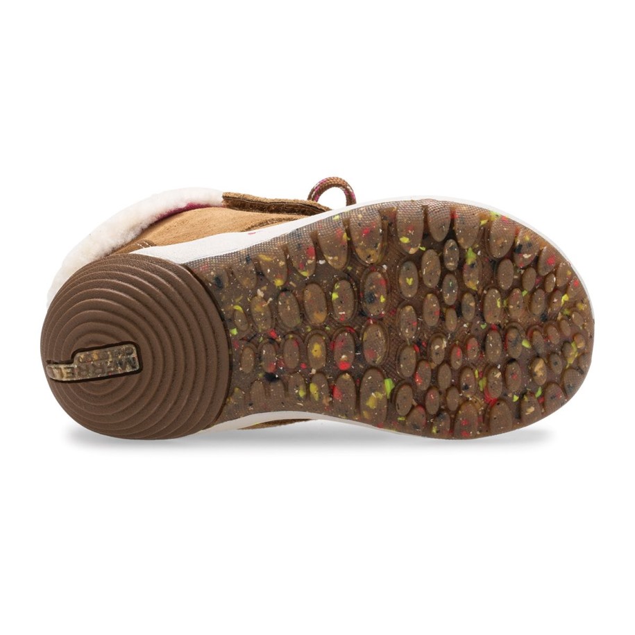 Merrell Kastanje Semsket Liten Kid's Bare Steps® Cocoa Jr. Støvel