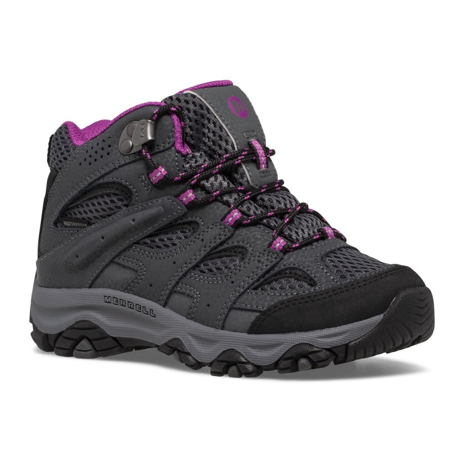 Merrell Granite Berry Stor Barnemoab 3 Mid Vanntett Støvel