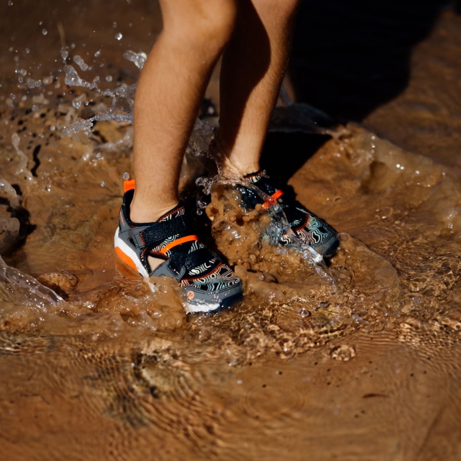 Merrell Grå Marineblå Liten Kid's Hydro Free Roam Chroma Monarch Sandal