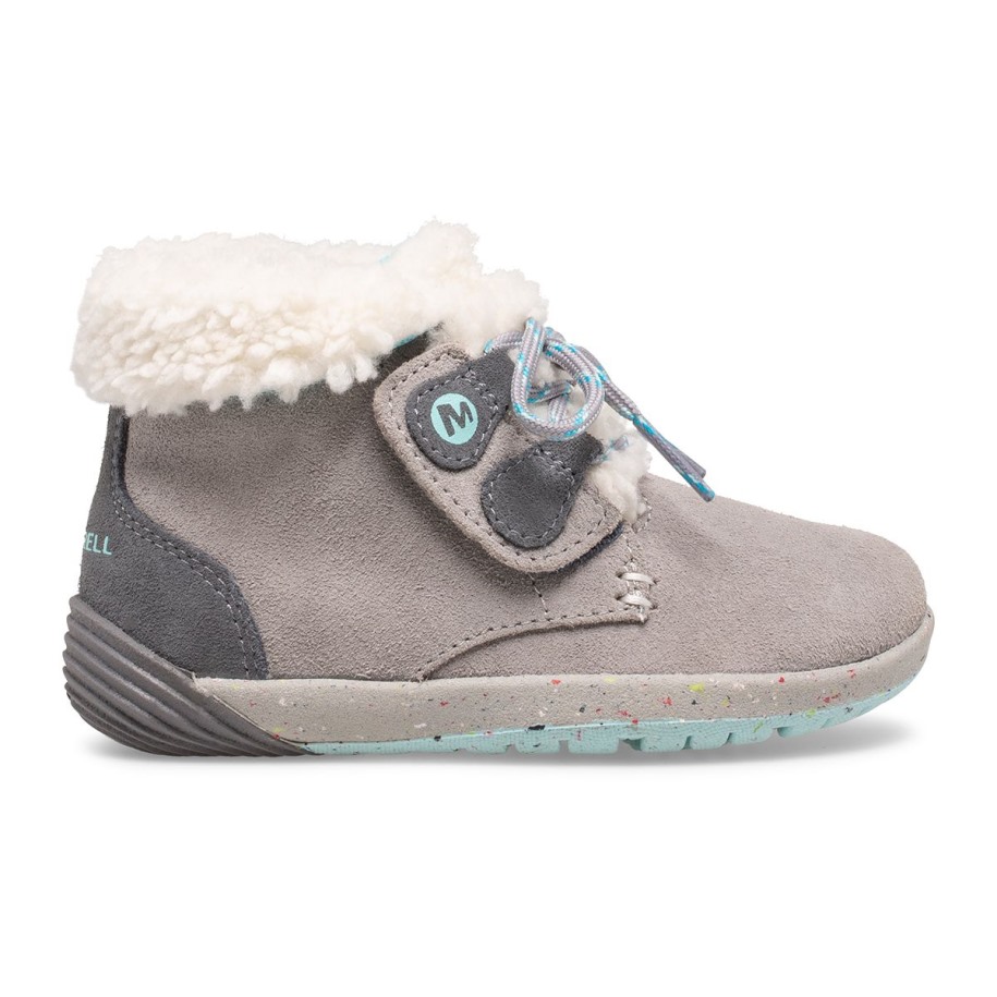 Merrell Little Kid's Bare Steps® Cocoa Jr. Støvel Grå Turkis