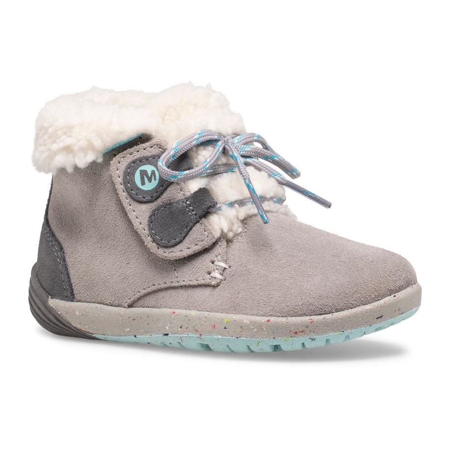 Merrell Little Kid's Bare Steps® Cocoa Jr. Støvel Grå Turkis