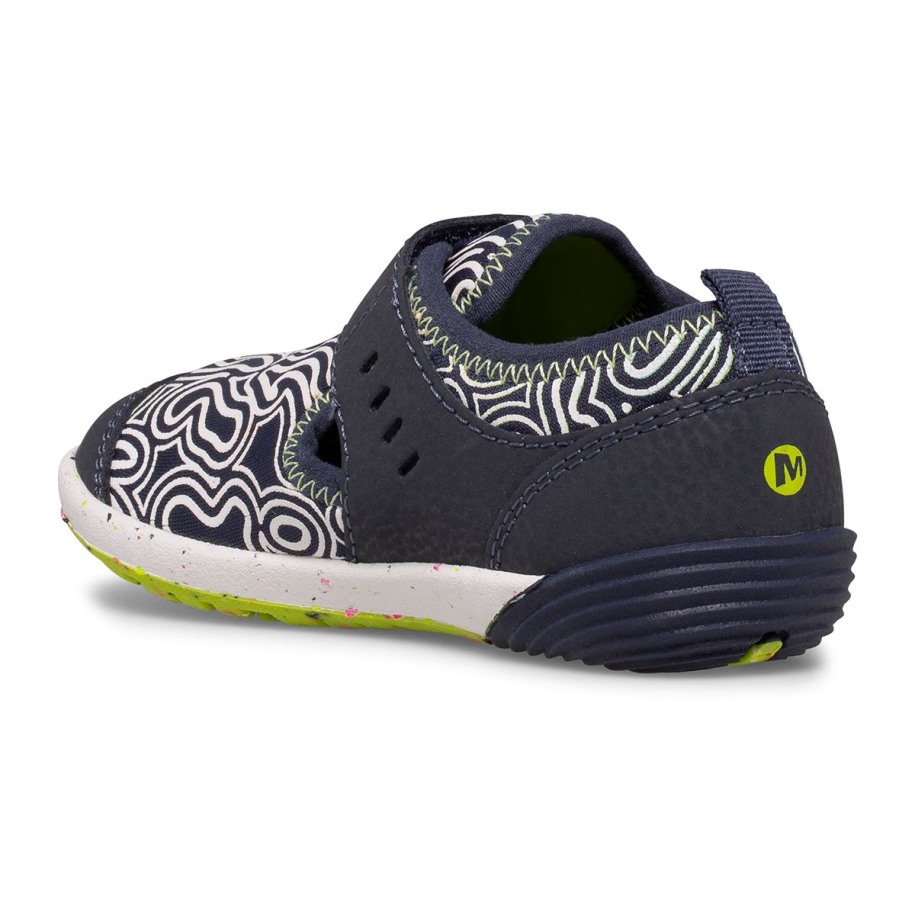 Merrell Lite Barns Bare Trinn® H2o Chroma Sneaker Marine Lime