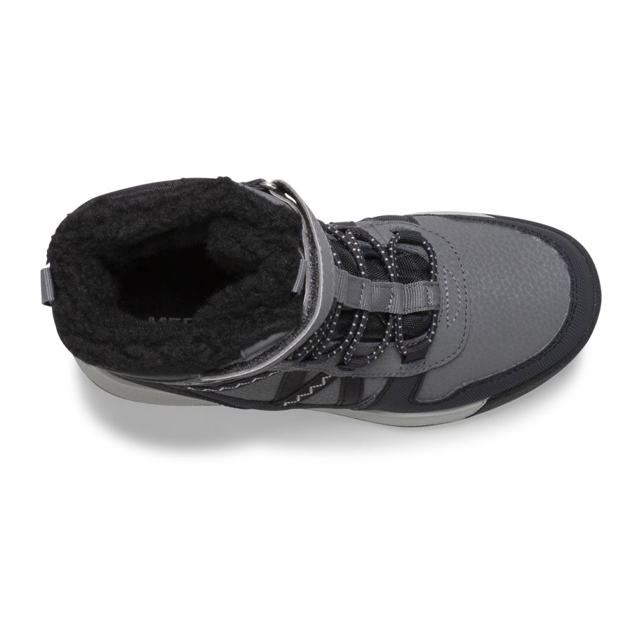 Merrell Little Kid's Snow Crush 2.0 Vanntett Støvel Svart Grå