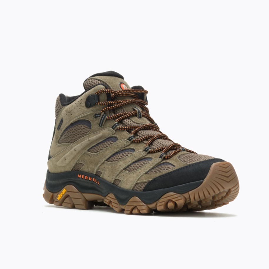 Merrell Menns Moab 3 Mid Vanntett Oliven Tyggegummi
