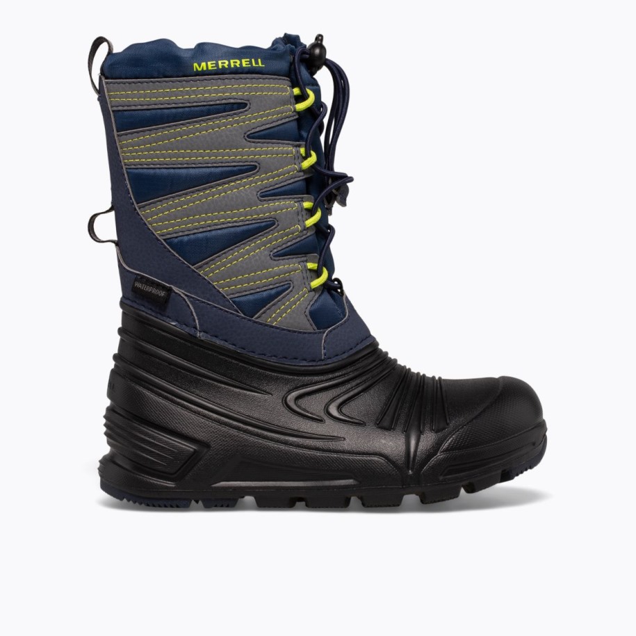 Merrell Marine Svart Grå Big Kid's Snow Quest Lite 3.0 Vanntett