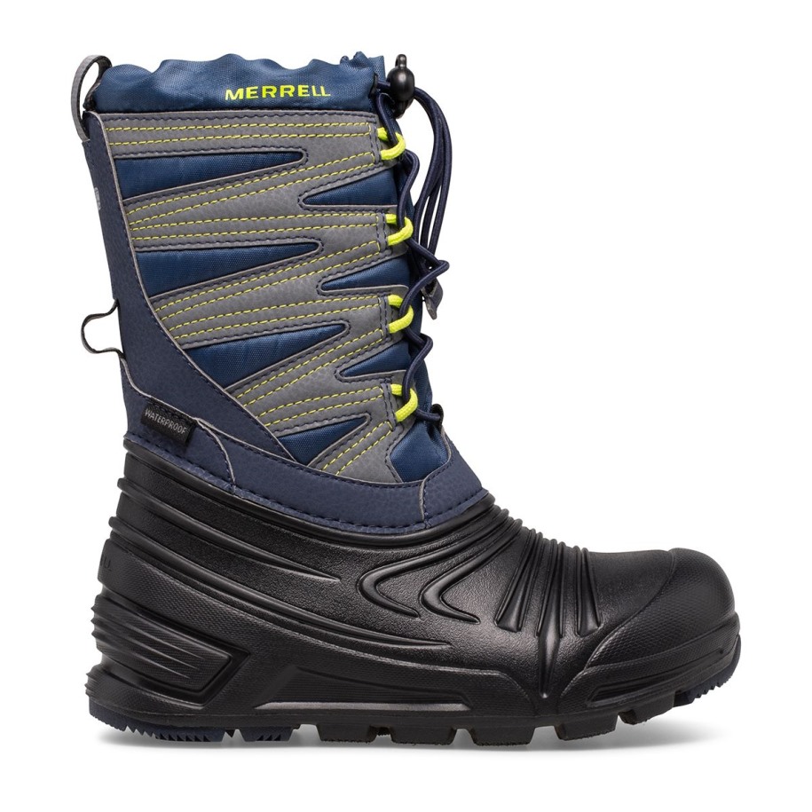 Merrell Marine Svart Grå Big Kid's Snow Quest Lite 3.0 Vanntett