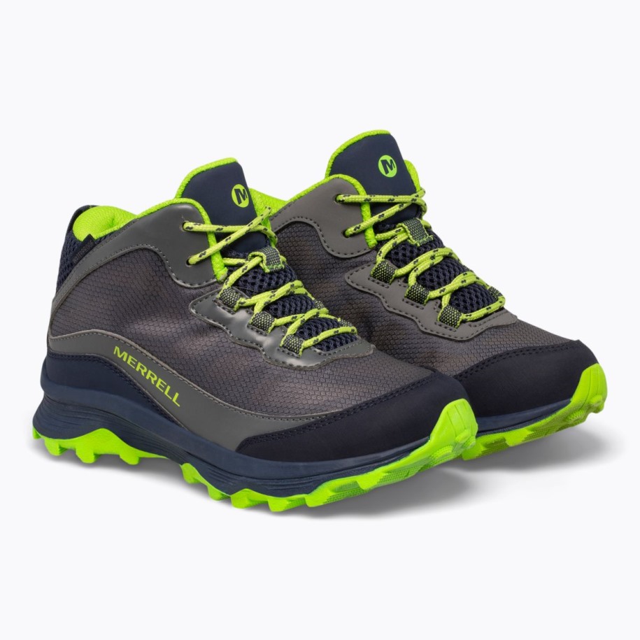 Merrell Marinegrå Lime Stor Barnemoab Speed Mid Vanntett