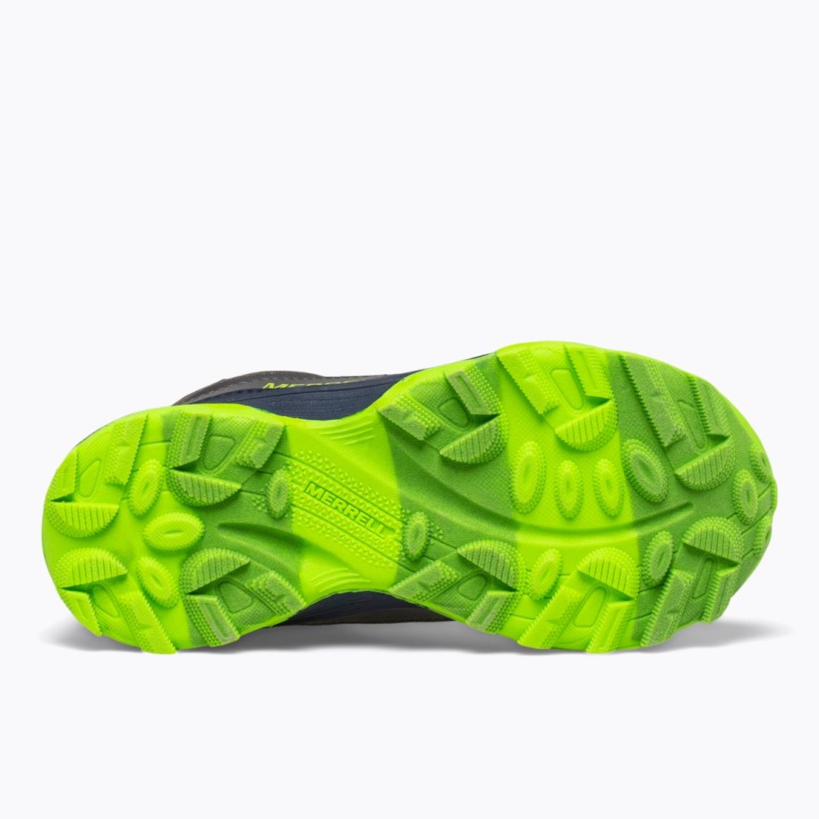 Merrell Marinegrå Lime Stor Barnemoab Speed Mid Vanntett