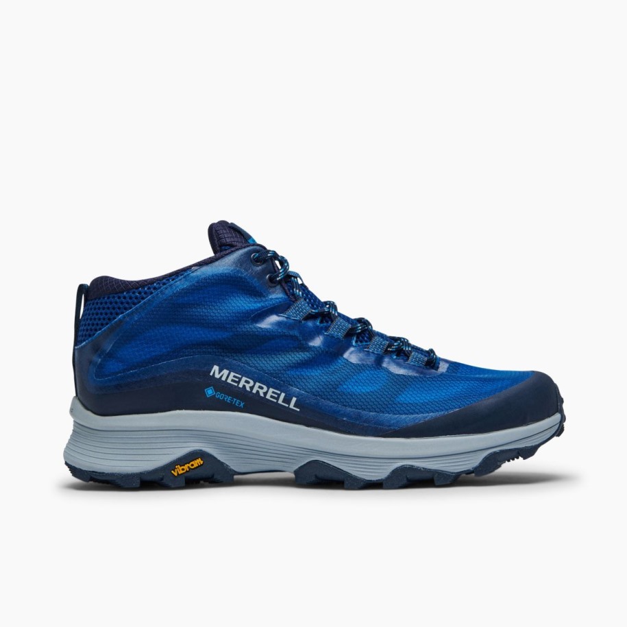Merrell Navy Herre Moab Speed Mid Gore-tex