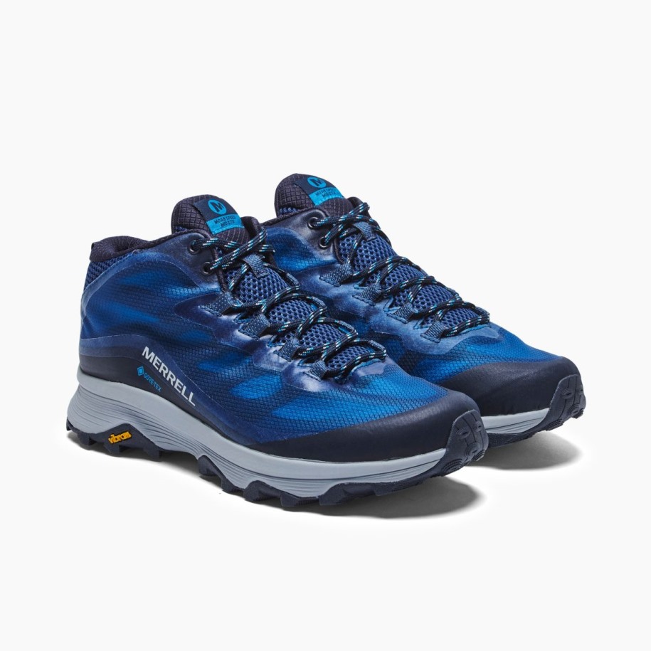 Merrell Navy Herre Moab Speed Mid Gore-tex