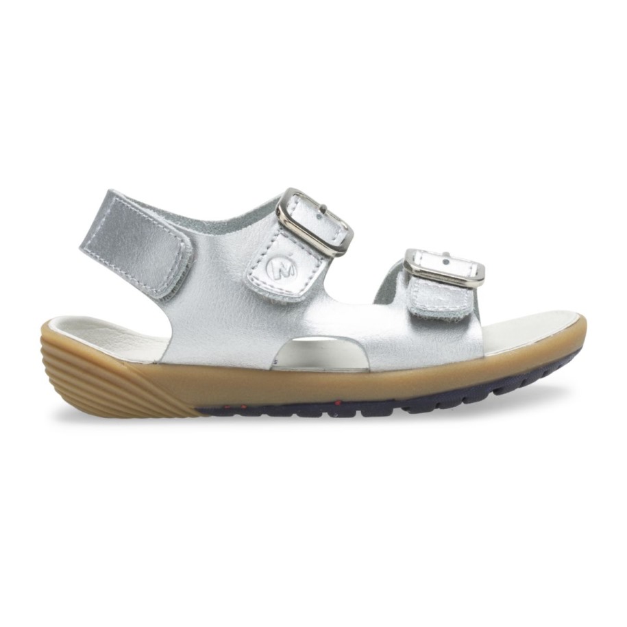 Merrell Silver Little Kid's Bare Steps® Sandal