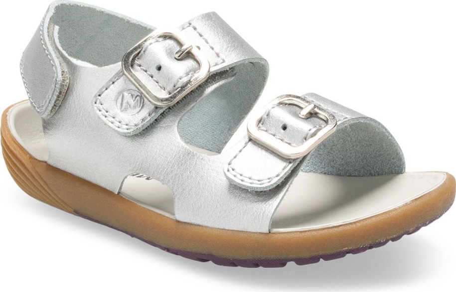 Merrell Silver Little Kid's Bare Steps® Sandal