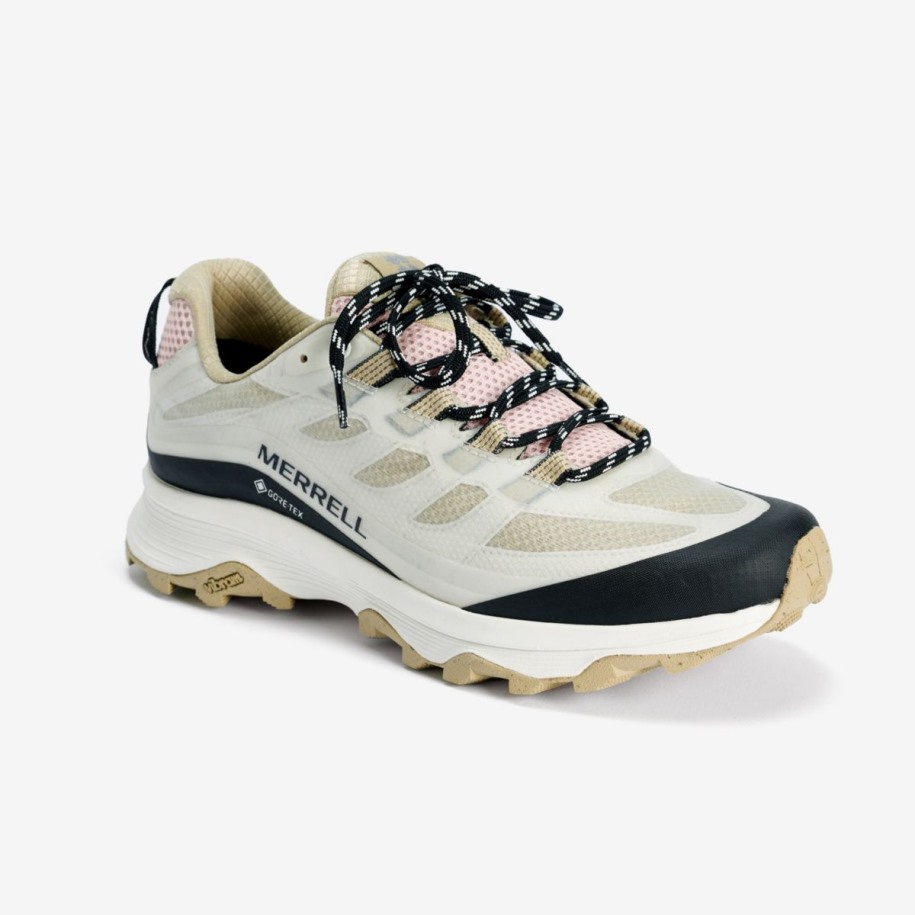Merrell Hvit Khaki Dame Moab Speed Gore-tex X Svett Betty