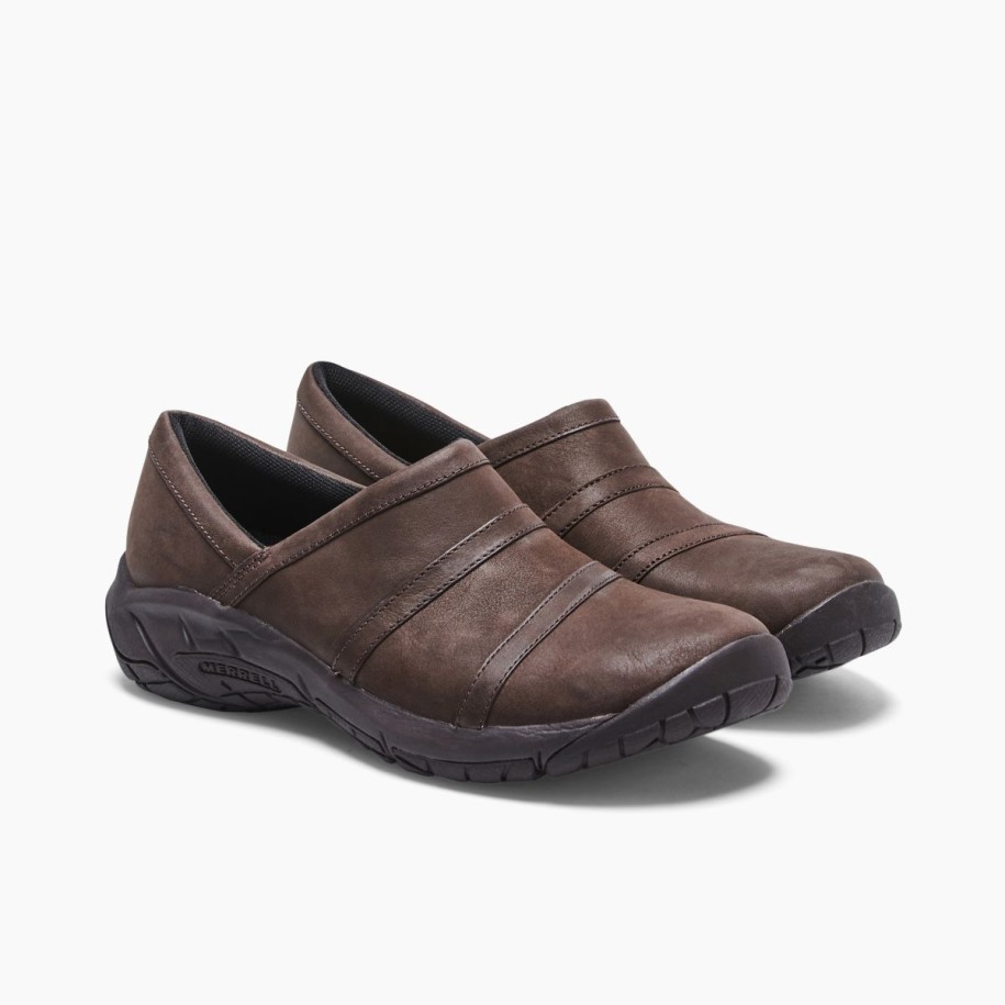 Kvinners Encore Moc 4 Lær Bred Bredde Bracken Merrell