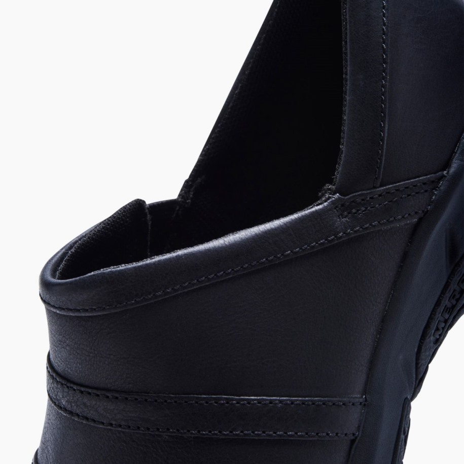 Kvinners Encore Moc 4 Lær Bred Bredde Merrell Svart