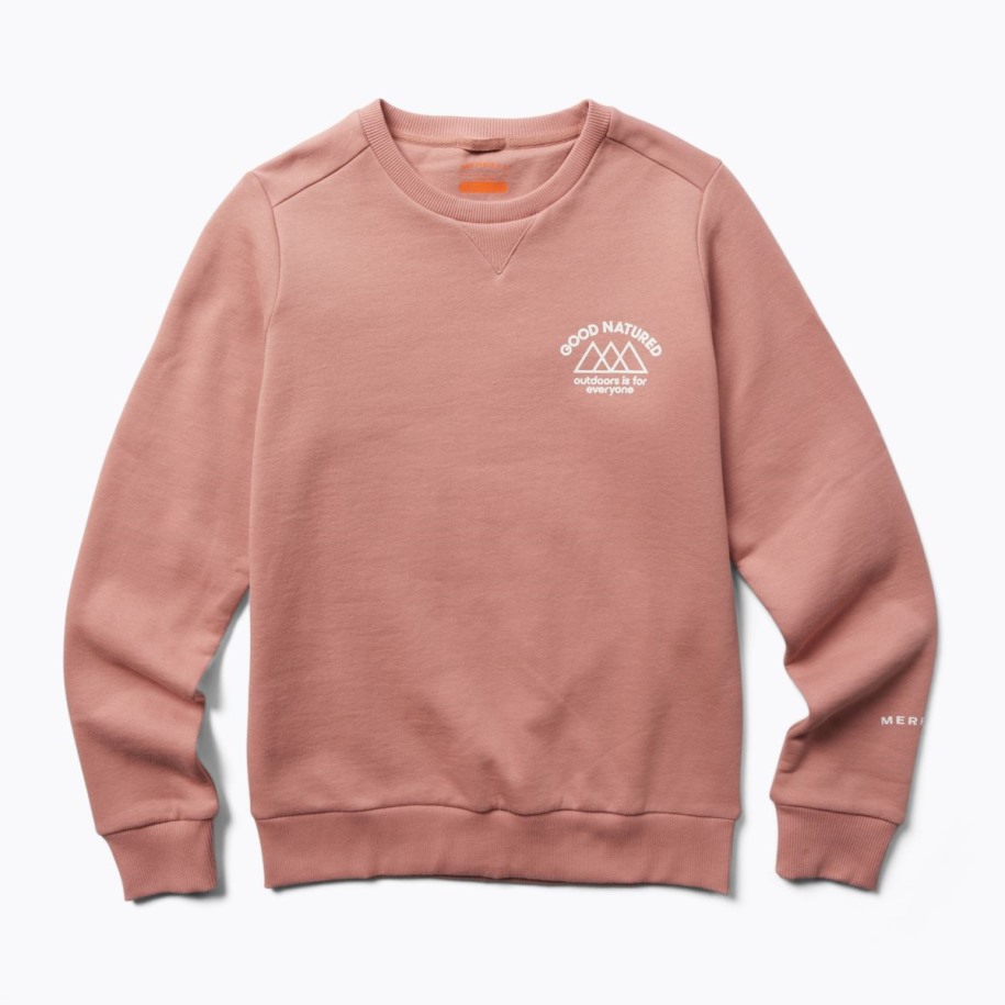 Kvinners Godmodige Crew Neck Fleece Ash Rose Merrell