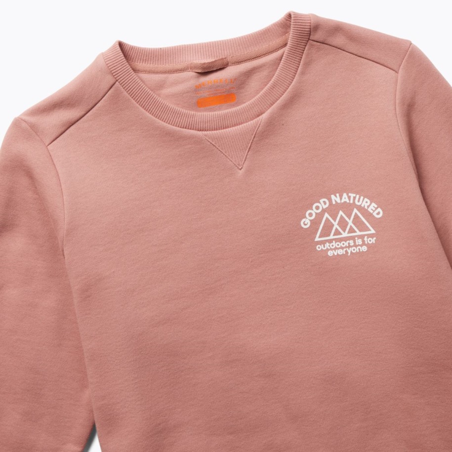 Kvinners Godmodige Crew Neck Fleece Ash Rose Merrell