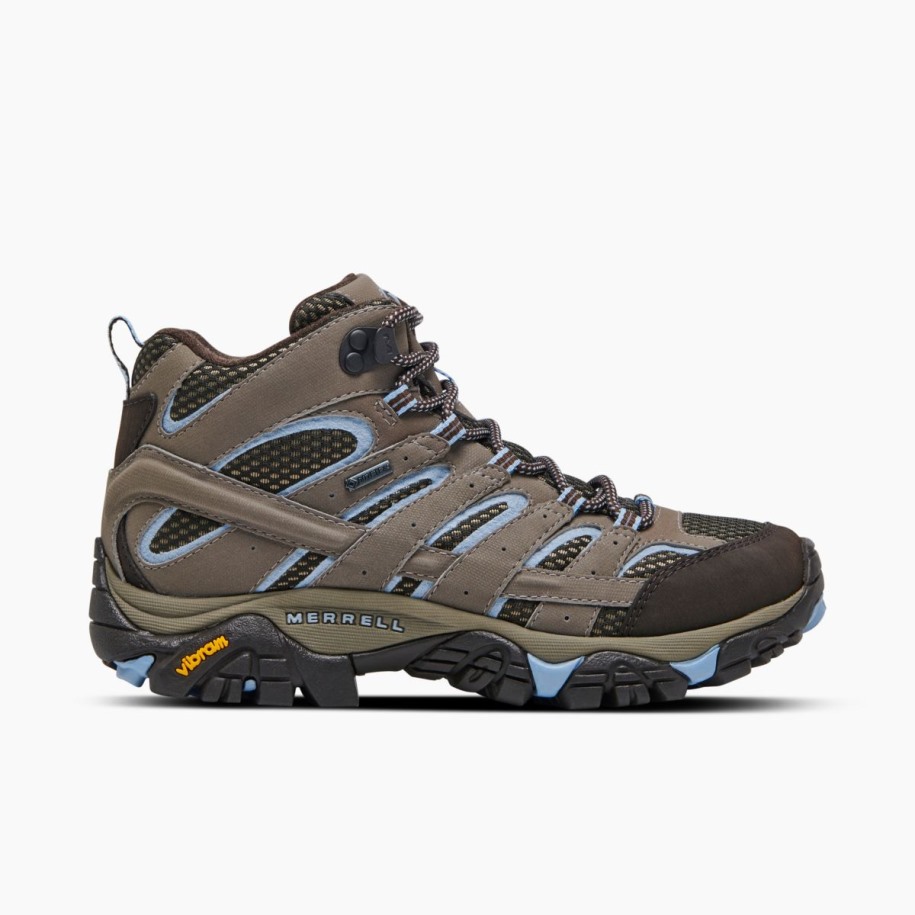 Kvinners Moab 2 Mid Gore-tex Merrell Brindle