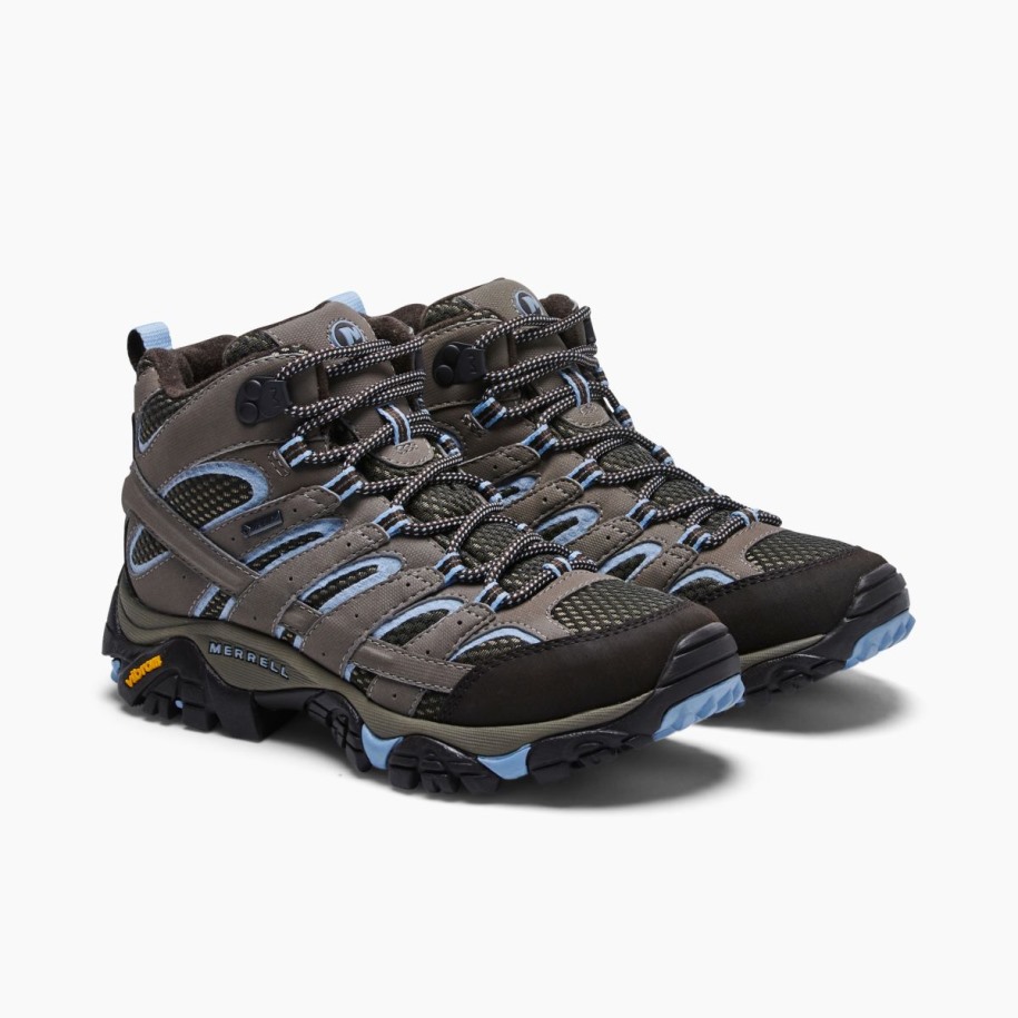 Kvinners Moab 2 Mid Gore-tex Merrell Brindle