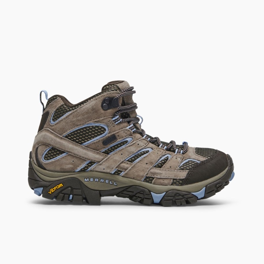 Kvinners Moab 2 Mid Vanntett Brindle Merrell
