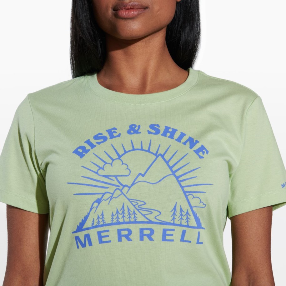 Kvinners Rise And Shine Crew Tee Skum Grønn Merrell