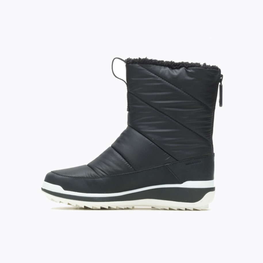 Kvinners Snowcreek Sport Mid Zip Polar Vanntett Svart Merrell