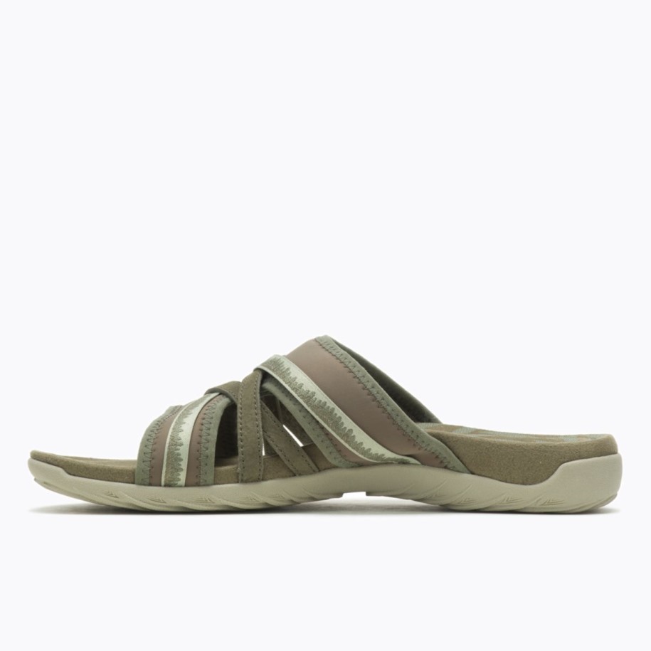 Kvinners Terran 3 Cush Slide Olive Merrell